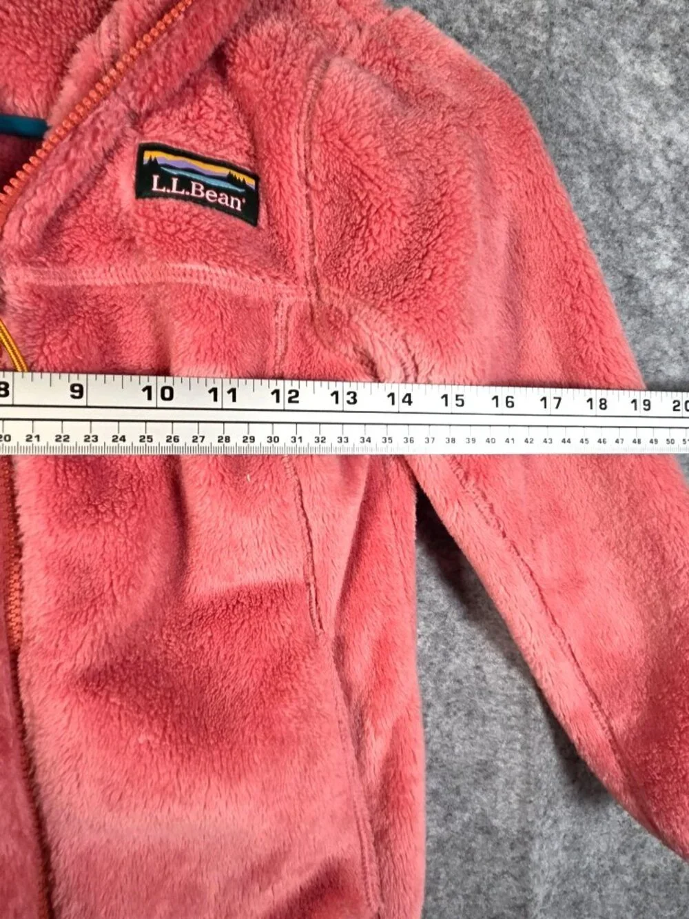 L.L.Bean Girls Hi-Pile Fleece Hooded Jacket M Coral Pink Gorpcore Cozy Gorpcure